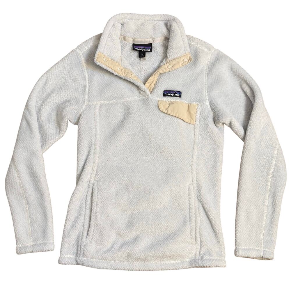 Patagonia Synchilla Re-Tool Snap-T Fleece Hike Pearl White X-Dye Women’s XSmall